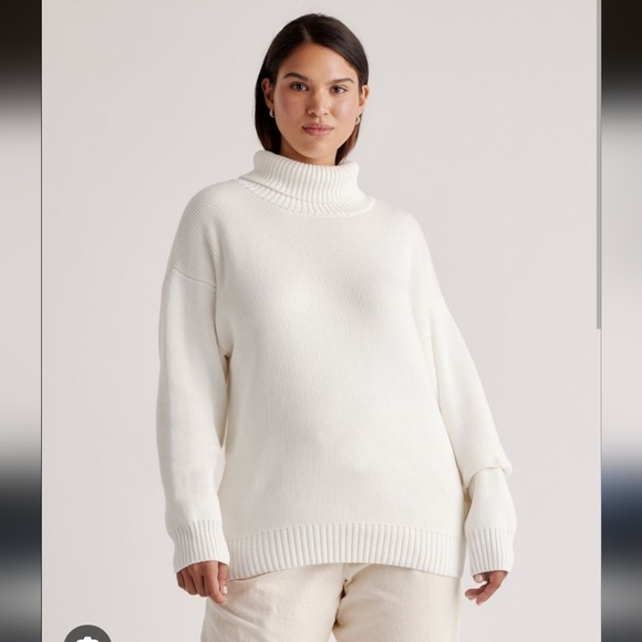 Quince Organic Cotton Turtleneck Sweater - Picture 1 of 4